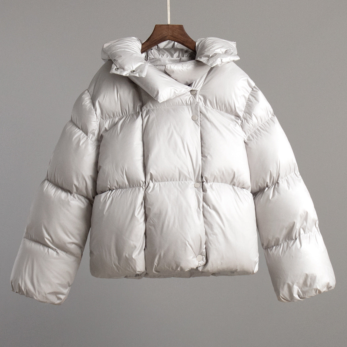 KKBOXLY 2025 cotton-padded clothes New winter women's bread clothes cotton-padded jackets trendy personalized street short hooded cotton-padded jackets