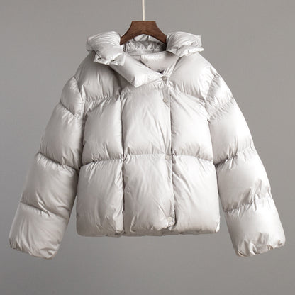KKBOXLY 2025 cotton-padded clothes New winter women's bread clothes cotton-padded jackets trendy personalized street short hooded cotton-padded jackets