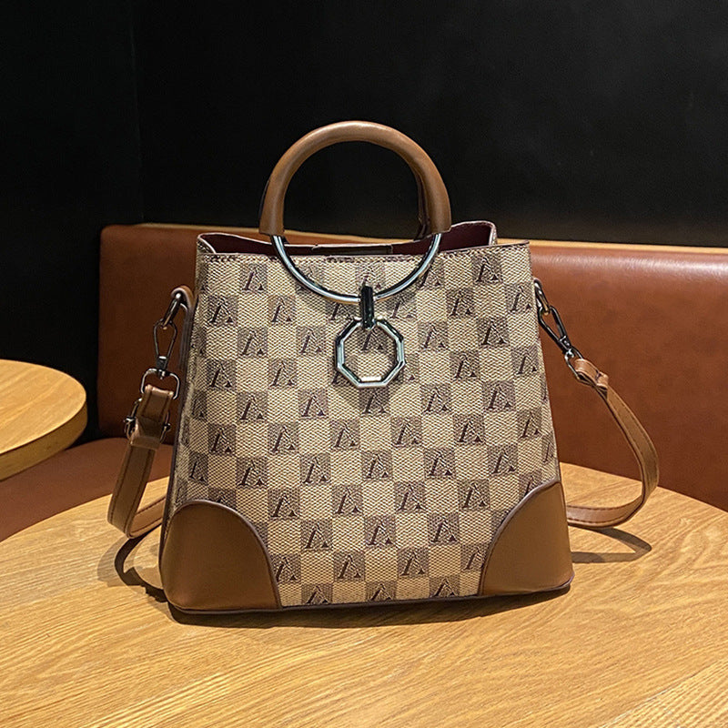 VLOVELAW 2025 Bag Women's popular New Fashion Bucket Bag Textured Handbag Women's Large Capacity One Shoulder Oblique Span Bag Women's Wholesale