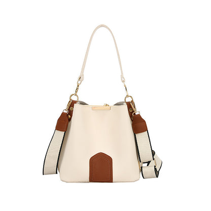 vlovelaw New Bags Women's Trendy Crossbody Super Soft Bucket Bag Pu Casual Advanced Easy Matching Tote Bag Women's Large Capacity