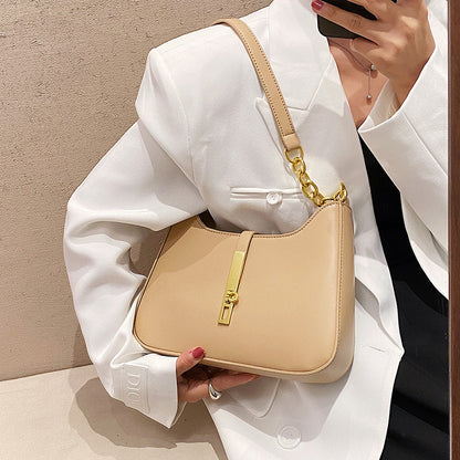 vlovelaw Cross-Border Bags Soft Leather Bag Women's  New Versatile Fashion Underarm Bag Advanced Texture Women's Shoulder Bag