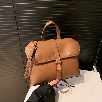 VLOVELAW 2025 Hand carry fashion briefcase women's Korean version ins trendy versatile shoulder bag popular new niche high-end messenger bag