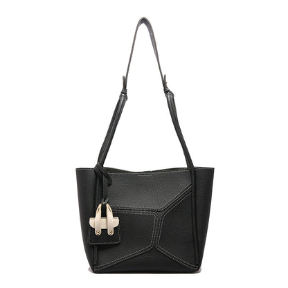 VLOVELAW 2025 Korean version of simple niche design bag women's popular retro casual versatile shoulder bag large-capacity commuter tote bag