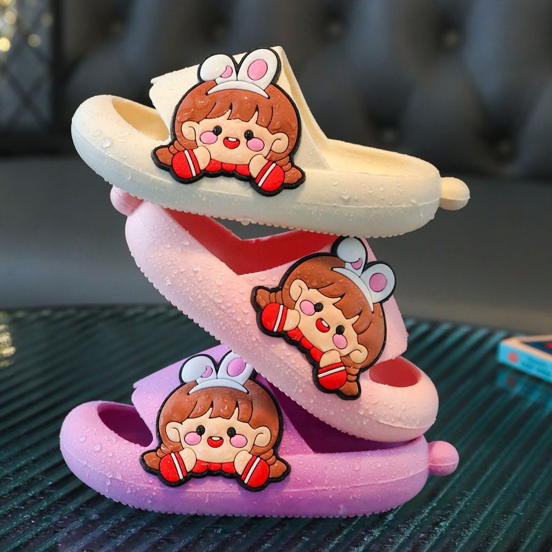 VLOVELAW Children's Slip-on Slippers Girls' Cute Princess Non-Slip Soft Bottom Home Outdoor Slippers Summer Wholesale