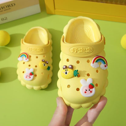 VLOVELAW Summer New Children's Sandals Casual Beach Hole Shoes Cute Cartoon Home Slippers Non-Slip Soft Bottom