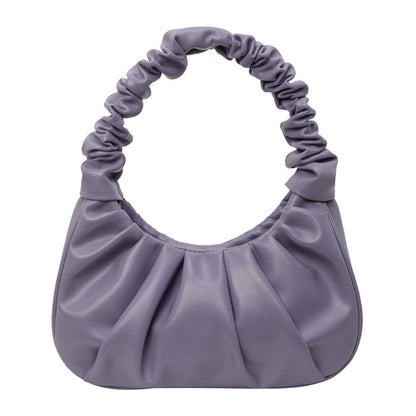 VLOVELAW 2025 Cloud pleated bag, baguette bag, one shoulder crossbody handbag, women's niche texture, Korean version popular new underarm bag tide