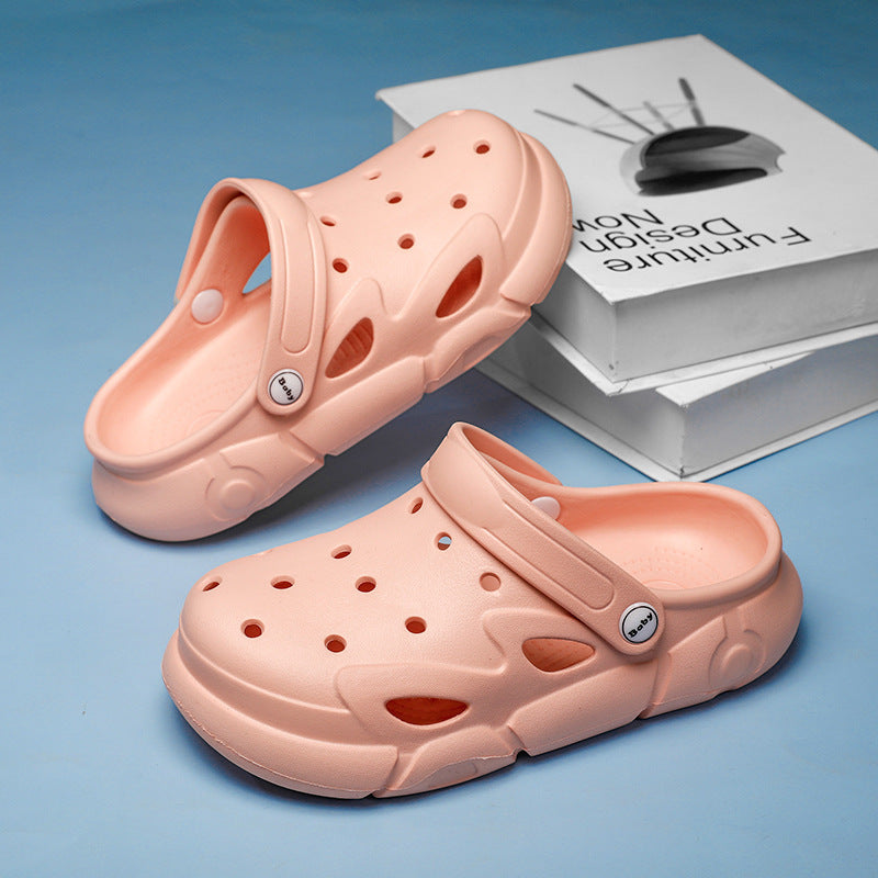 VLOVELAW Children's Shoes Hole Shoes New Children's Slippers Men's and Women's Sandals Soft Bottom Sandals Beach Toe Cap Non-Slip Children's Shoes