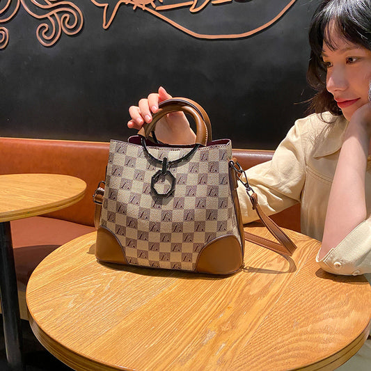 VLOVELAW 2025 Bag Women's popular New Fashion Bucket Bag Textured Handbag Women's Large Capacity One Shoulder Oblique Span Bag Women's Wholesale