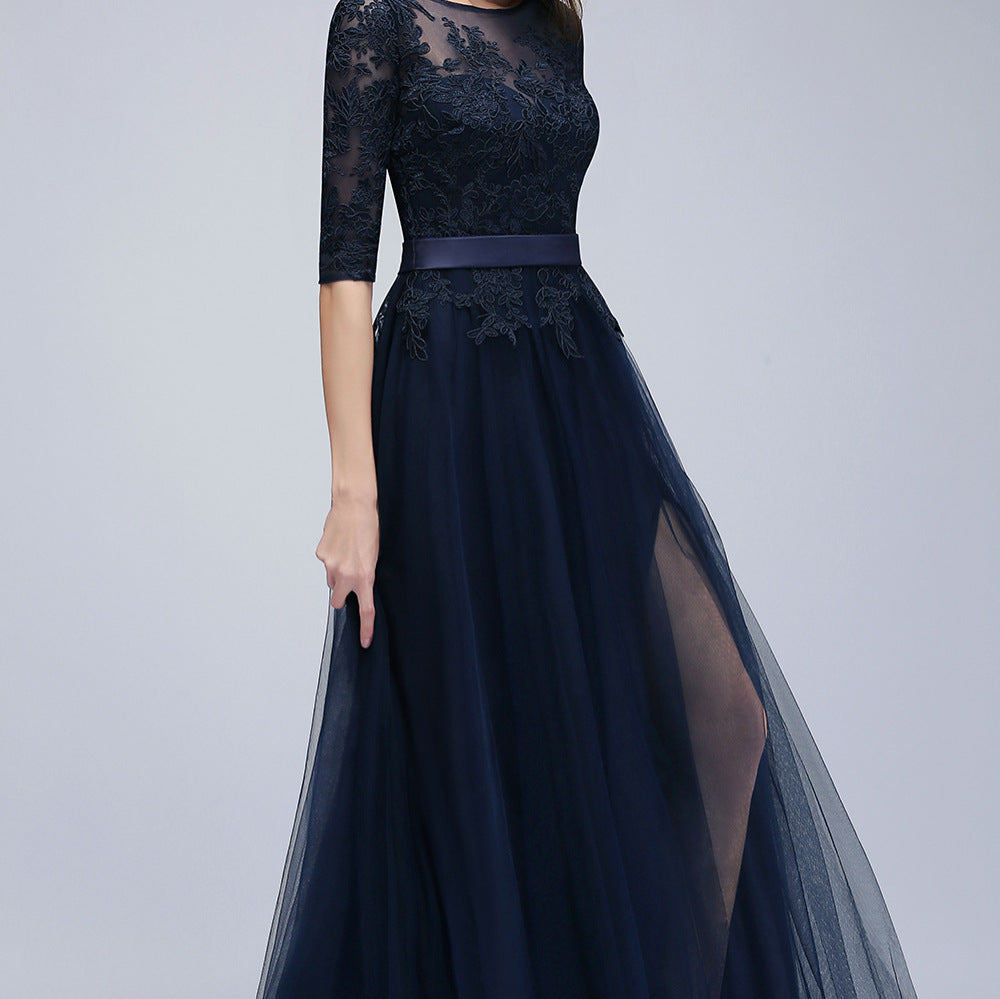 2025Banquet evening dress skirt  new host annual meeting long female elegant celebrity slim dignified atmospheric dress