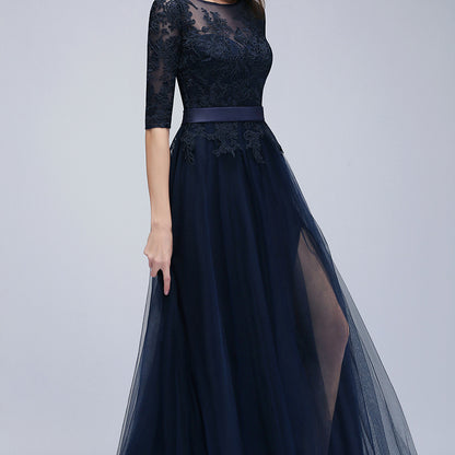 2025Banquet evening dress skirt  new host annual meeting long female elegant celebrity slim dignified atmospheric dress