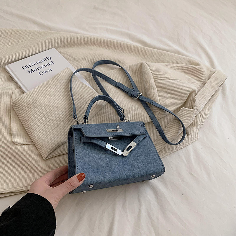 VLOVELAW This Year's Popular Retro Small Bags Women's  New Fashion Summer Crossbody Bag Women's Textured Portable Kelly Bag