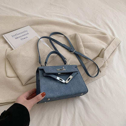 VLOVELAW This Year's Popular Retro Small Bags Women's  New Fashion Summer Crossbody Bag Women's Textured Portable Kelly Bag