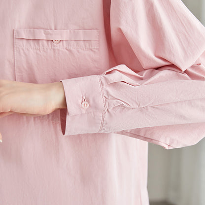 direct spring clothing new long-sleeved white pure cotton women's loose casual design niche shirt
