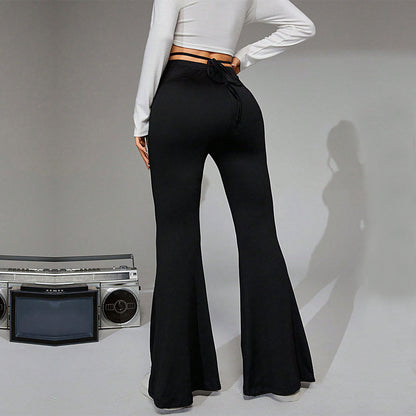Hot Sale Women's Clothing in International Station Elegant Casual Pants Autumn and Winter High Waist Dropping Sense Slim Skinny Wide Leg Pants