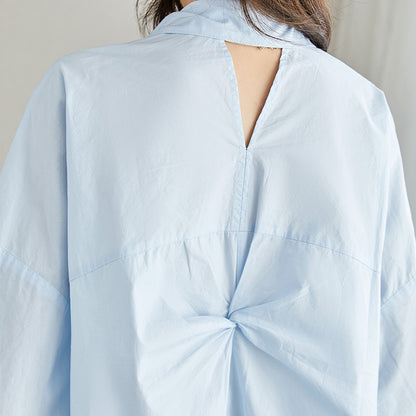 direct sales long-sleeved white shirt design sense niche commuting loose autumn cash chic shirt
