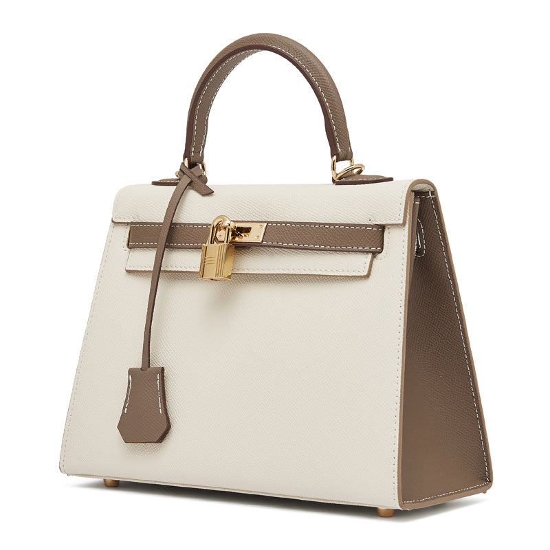 VLOVELAW 2025 Manufacturer wholesale palm print leather second generation Kelly contrasting bag shoulder quality women's bag crossbody versatile ins handbag