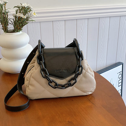 VLOVELAW Women's Bag  New Diamond Embroidery Thread Color Matching Chain Dumpling Bag Western Style Trendy One-Shoulder Crossbady Handbag