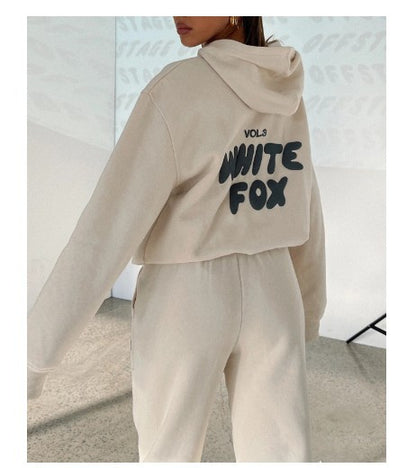 VLOVELAW 2025 New spring, autumn and winter new sweater set fashion sports LOGO long-sleeved pullover hooded sweater two pieces