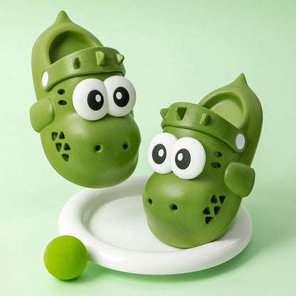 VLOVELAW Dinosaur Cute Children's Slippers Boys and Girls Summer Indoor and Outdoor Non-Slip Wear-Resistant Home Sandals Hole Shoes Cute