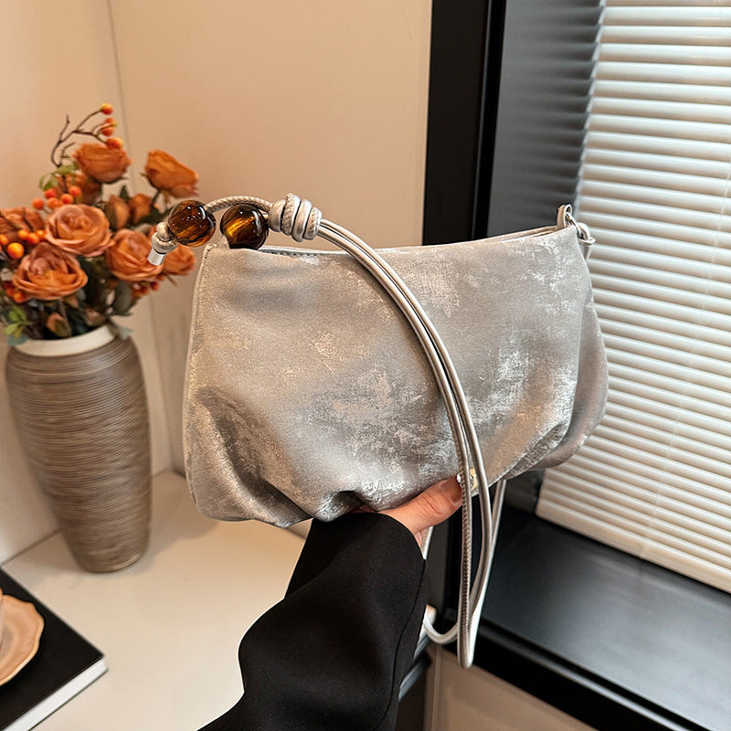 VLOVELAW 2025 Folded cloud bag women's popular new fashion and leisure niche design messenger bag high-end versatile small square bag