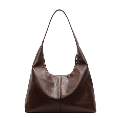 VLOVELAW 2025 Retro women's large-capacity underarm bag popular new casual shoulder shopping bag niche design commuter tote bag