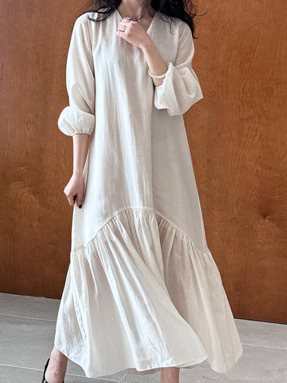 Luxi, Tencel fabric~  design fishtail dress, spring new loose and gentle long skirt 3627