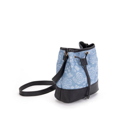vlovelaw Guangzhou Women's Bag Wholesale Bags  Spring New Denim Seasoning Bag Printed Bucket Bag Ins Messenger Bag