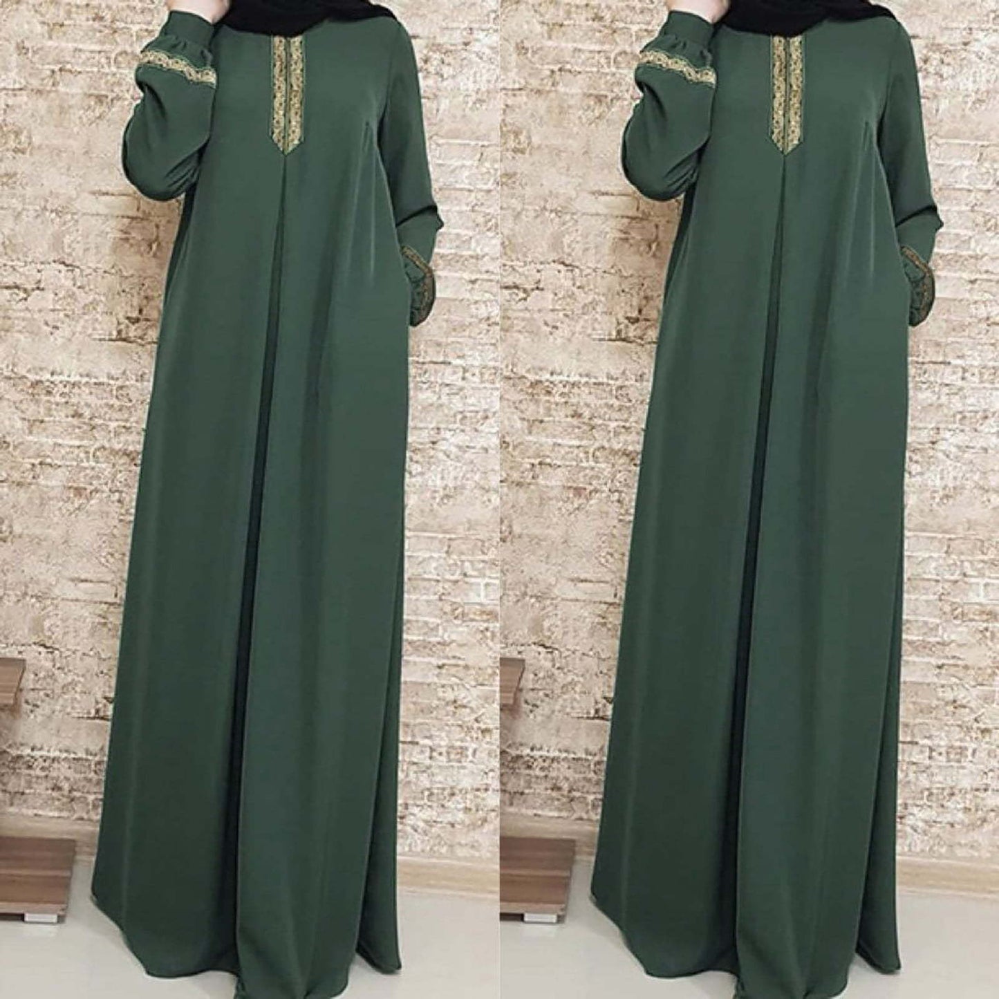 VLOVELAW Cross Border New Wish  Ethnic Style Webbing Loose Long Dress plus Size Dress Women