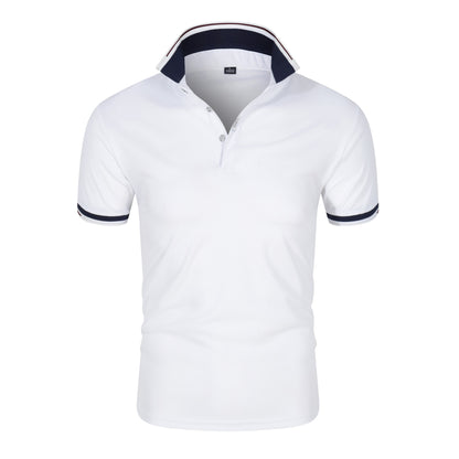VLOVELAW 2025 Summer business men's polo shirt solid color cotton short-sleeved youth popular casual POLO shirt lapel short-sleeved T-shirt
