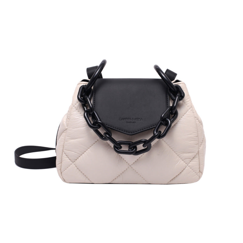 VLOVELAW Women's Bag  New Diamond Embroidery Thread Color Matching Chain Dumpling Bag Western Style Trendy One-Shoulder Crossbady Handbag
