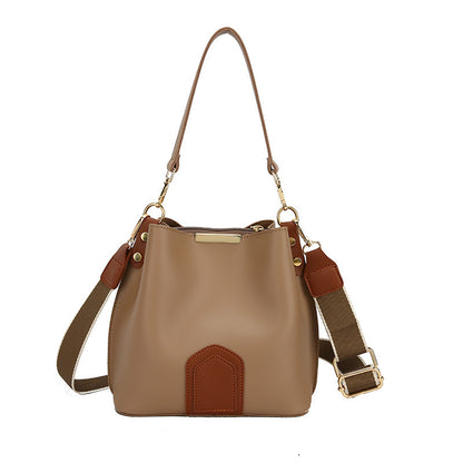 vlovelaw New Bags Women's Trendy Crossbody Super Soft Bucket Bag Pu Casual Advanced Easy Matching Tote Bag Women's Large Capacity