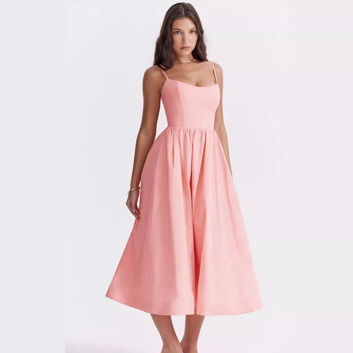 VLOVELAW Foreign Trade Women's Clothing  Long Skirt Summer New Cross-Border Sexy Backless Spaghetti Straps Gentle Dress Women's Skirt