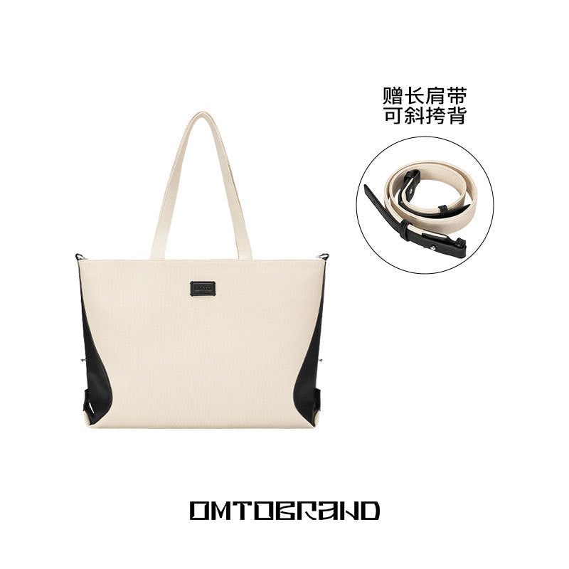 vlovelaw Omto Oatmeal Hobo Underarm Bag  New Style Faux Canvas Messenger Bag Women's High-Grade Large Capacity Bag Casual