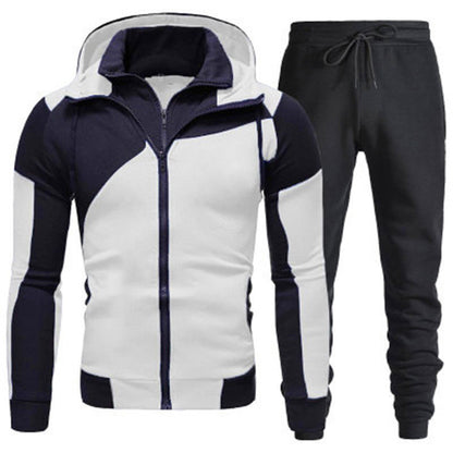VLOVELAW  zipper hoodie solid color sweater set men's autumn and winter hoodie trend fashion leisure sports two-piece set