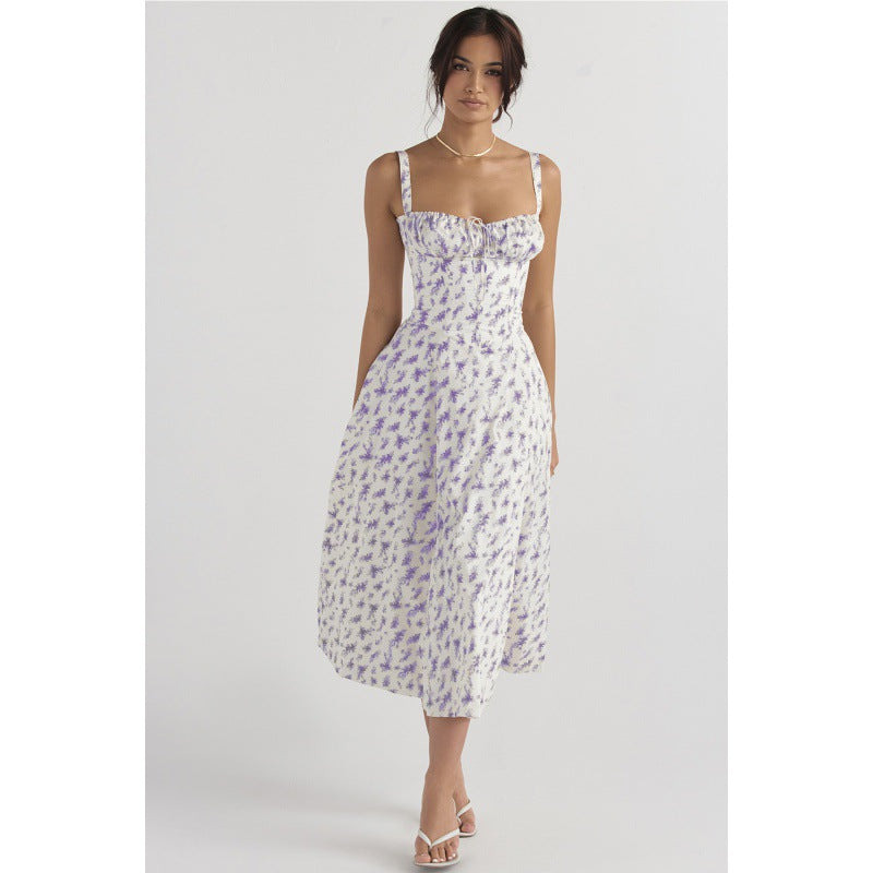 VLOVELAW Hot Summer  Foreign Trade Commuting Elegant Solid Color Fashion High-End Sling Dress Skirt for Women