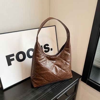 VLOVELAW 2025 Rhombus underarm bag women's large-capacity shoulder bag popular new niche design handbag commuter tote bag