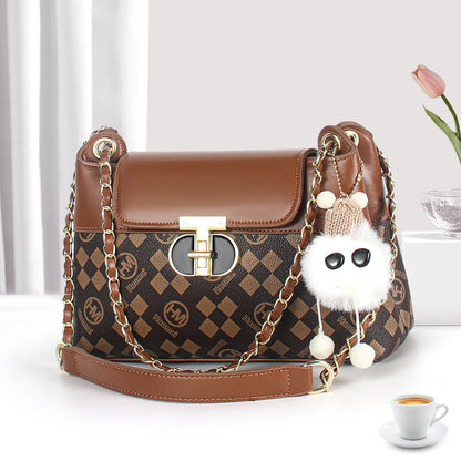 VLOVELAW 2025 Printed chain niche bag women's bag popular new mother bag versatile messenger bag women's Popular trade shoulder messenger bag