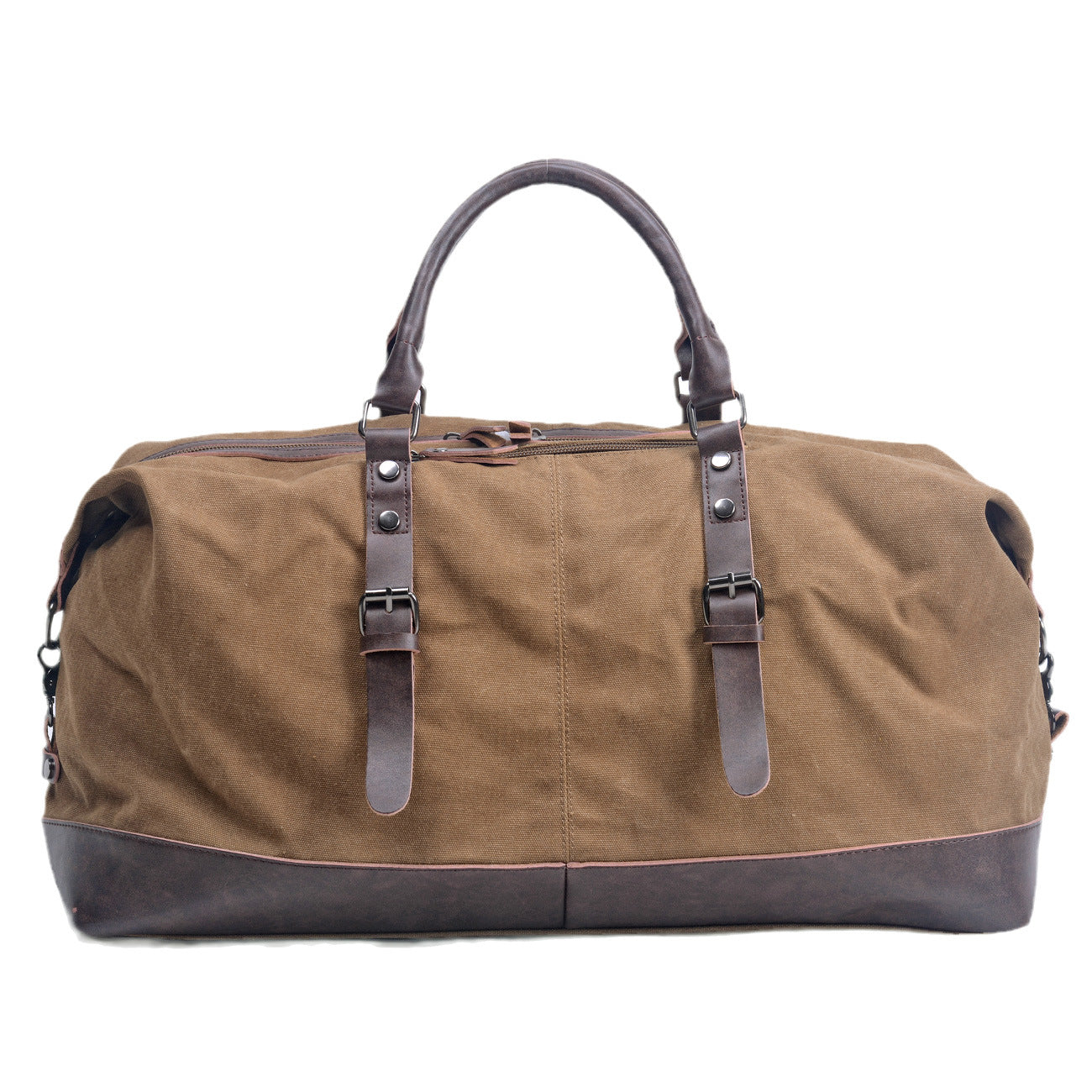 VLOVELAW 2025 2025 large-capacity men's hand-held travel bags, casual canvas with imitation leather messenger bags, luggage bags, fitness weekend bags