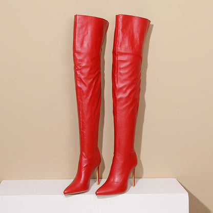 34-43 plus Size HOTan and NEWn Fashion Stiletto Super High Heel over-the-Knee Stretch Boots  Wish Cross-Border Supply X398