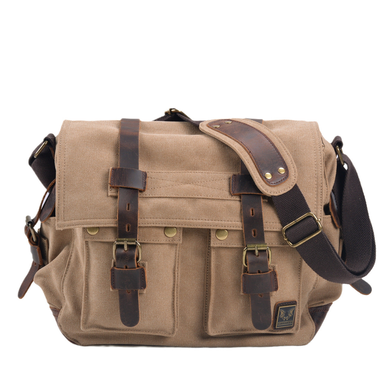VLOVELAW 2025 Muchuan cloth bag, canvas with leather bag, shoulder messenger bag, casual photography waterproof liner SLR camera bag