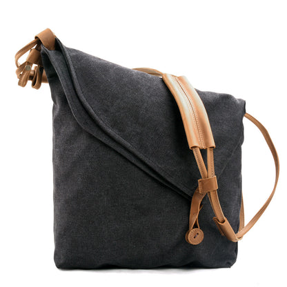 VLOVELAW 2025 Muchuan canvas women's bag shoulder bag messenger bag retro literary cloth bag trendy men's and women's canvas bag commuter