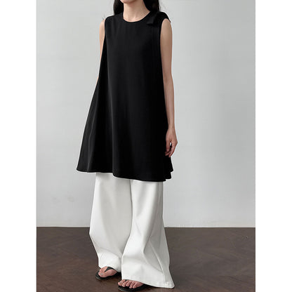 Luxi  holiday bow sleeveless vest skirt summer new temperament niche design dress 5119