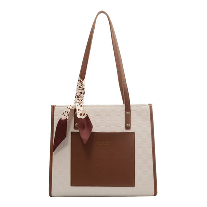 VLOVELAW 2025 Find factory wholesale customized bags for women's high-end sense fashion versatile single shoulder tote bag retro plaid handbag