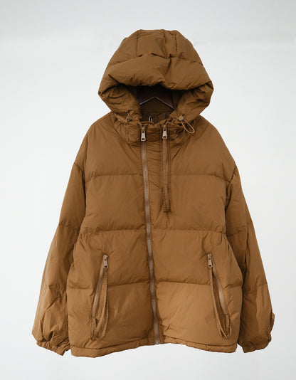Winter light sports hooded thickened down jacket literary and leisure Hong Kong style warm clouds white duck down jacket W22399