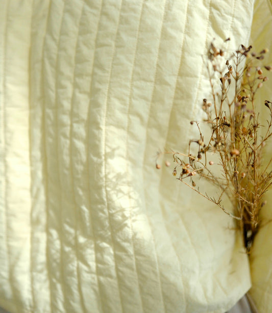 literary and artistic new Chinese-style quilting thread pressed square collar thin cotton-padded coat, cold loose cocoon-padded top M22371