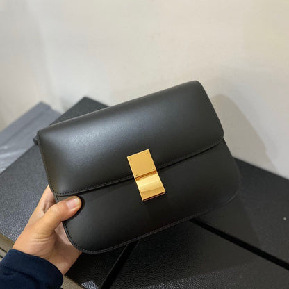 VLOVELAW 2025 popular new fashion cowhide tofu bag leather box bag simple retro small square bag shoulder messenger flight attendant bag
