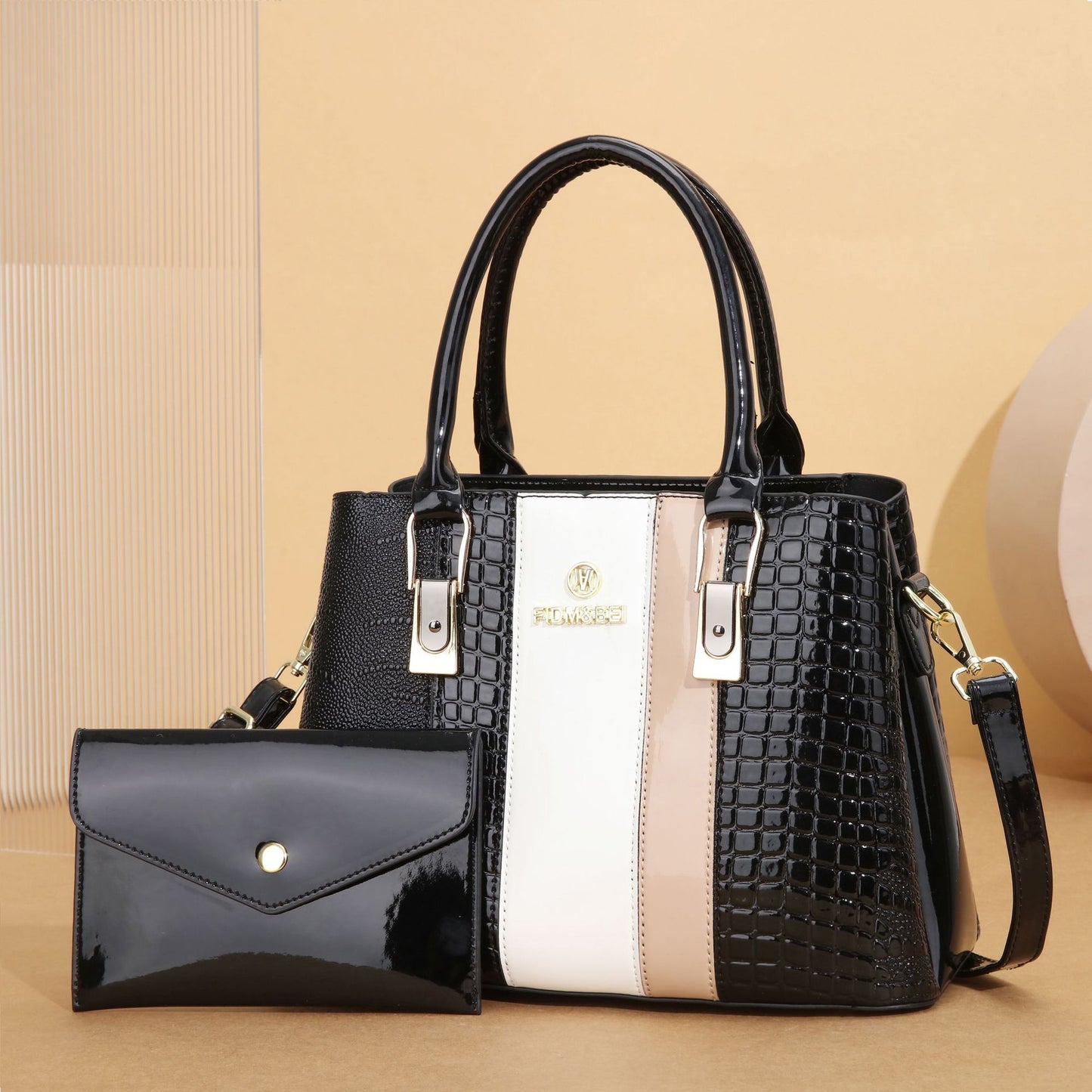 VLOVELAW 2025 bag women's bag advanced sense popular new texture middle-aged mother bag splicing contrasting color large-capacity handbag bag