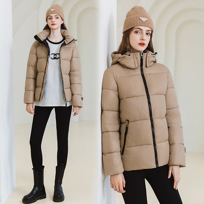 European and American cotton-padded clothes women's short winter 2023 new cotton-padded clothes fashion straps bread clothes thickened cotton-padded jacket