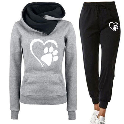 VLOVELAW Autumn and winter new men's and women's clothing ebay  wish 2025 fashion love printing fleece casual women's suit