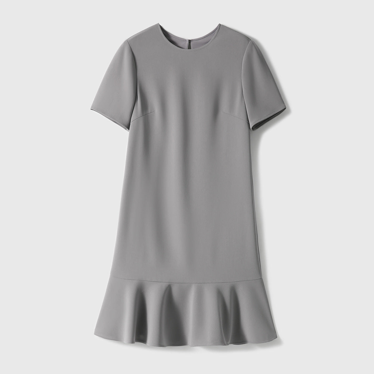 2025 Premium triacetate fishtail skirt, textured short-sleeved dress, satin medium and long summer women's clothing new
